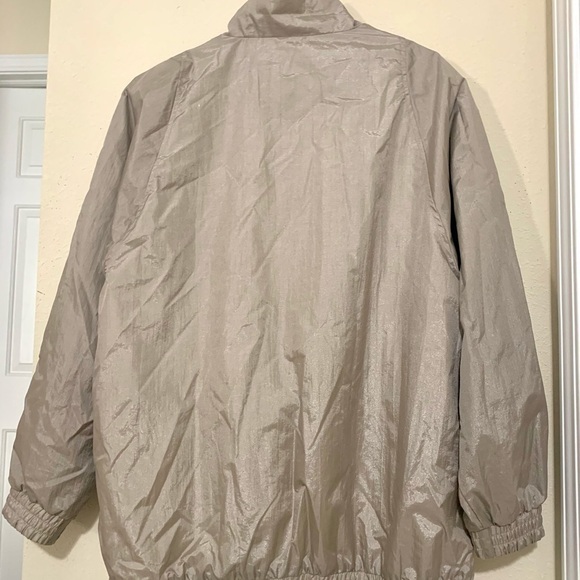 VTG HABAND Womens bomber metallic Coat Jacket Tan Fully Lined Nylon SIZE M - Picture 6 of 8
